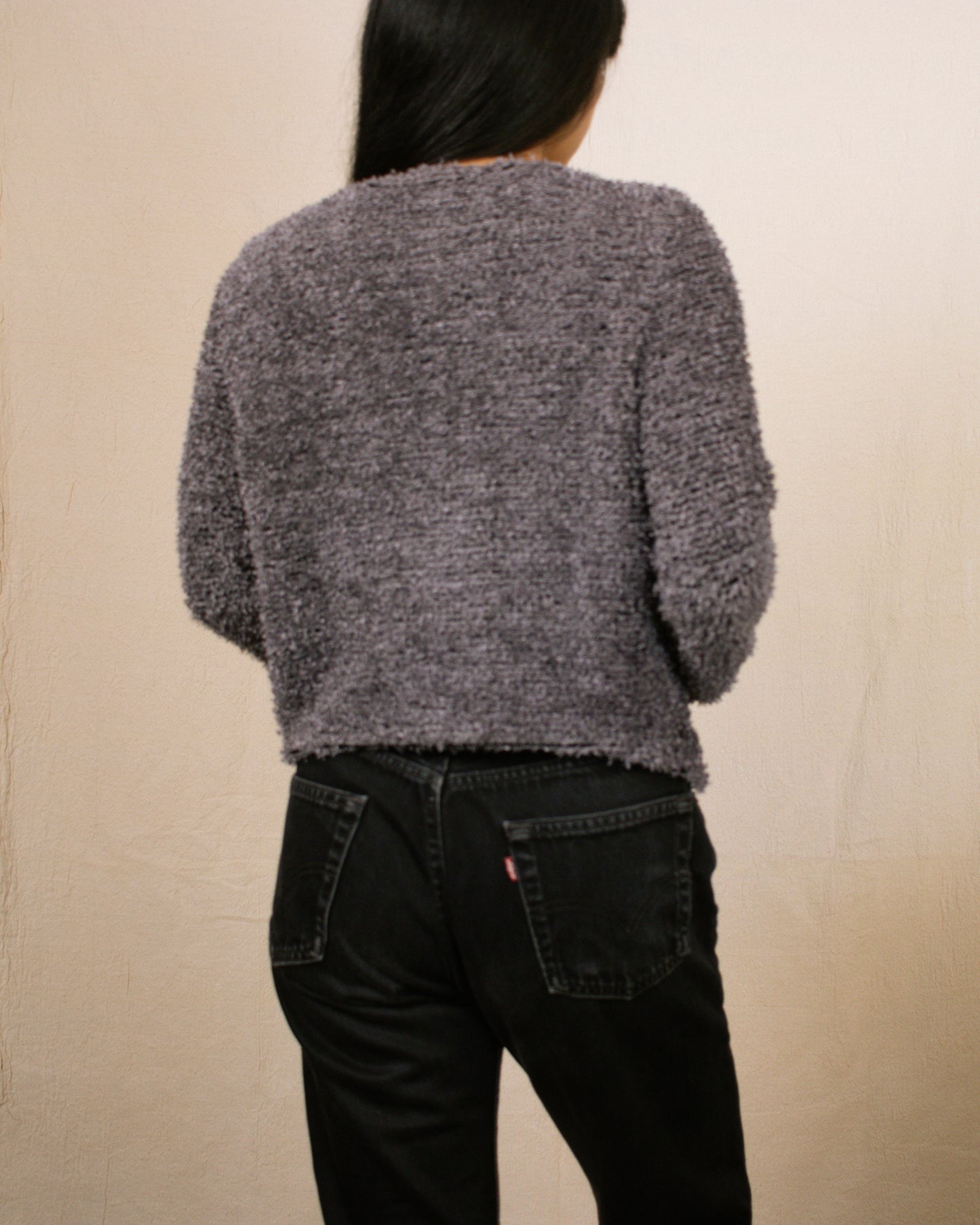 Vintage 90s Dusty Purple Cardigan | Size XS/S