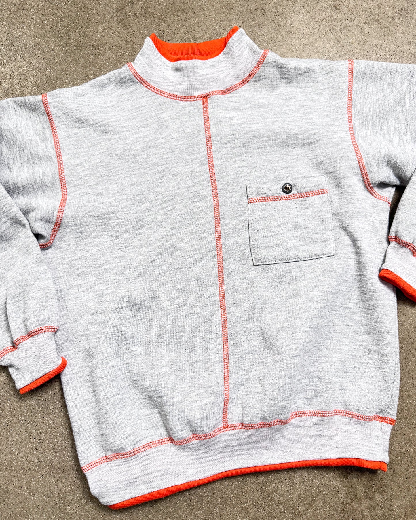 Vintage 70s Grey Sporty Sweatshirt | Size XS/S