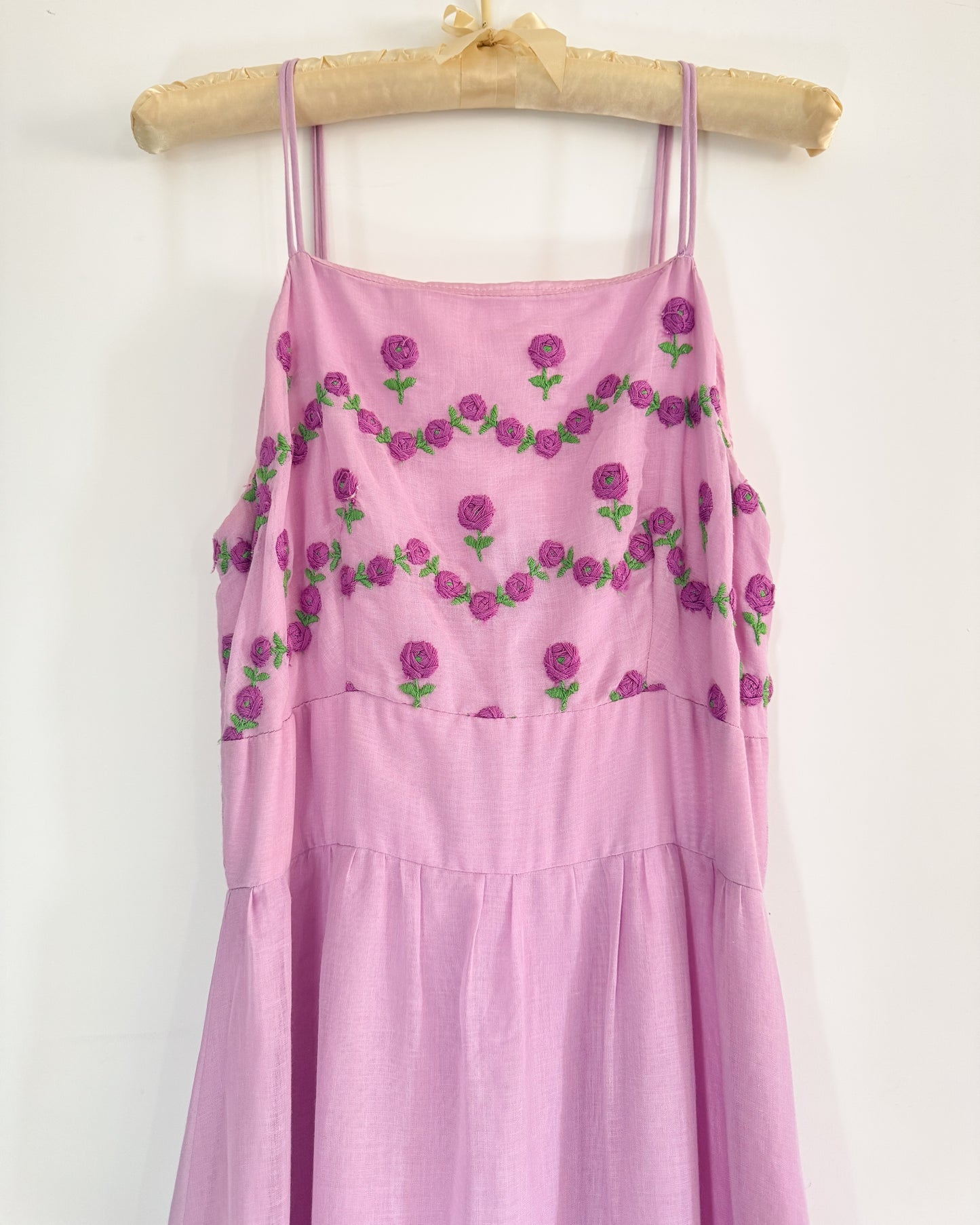 Vintage 50s/60s Lavender Floral Dress | Size Small