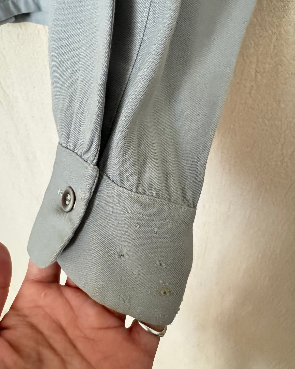 Vintage 50s Men's Light Grey Arrow Gabanaro Rayon Shirt | Size Medium
