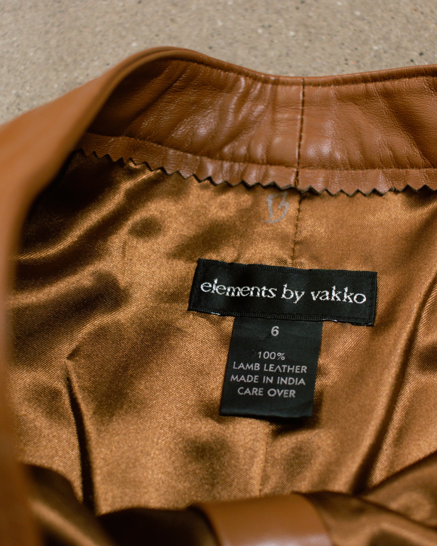 Vintage 90s Camel Leather Pants | 27"