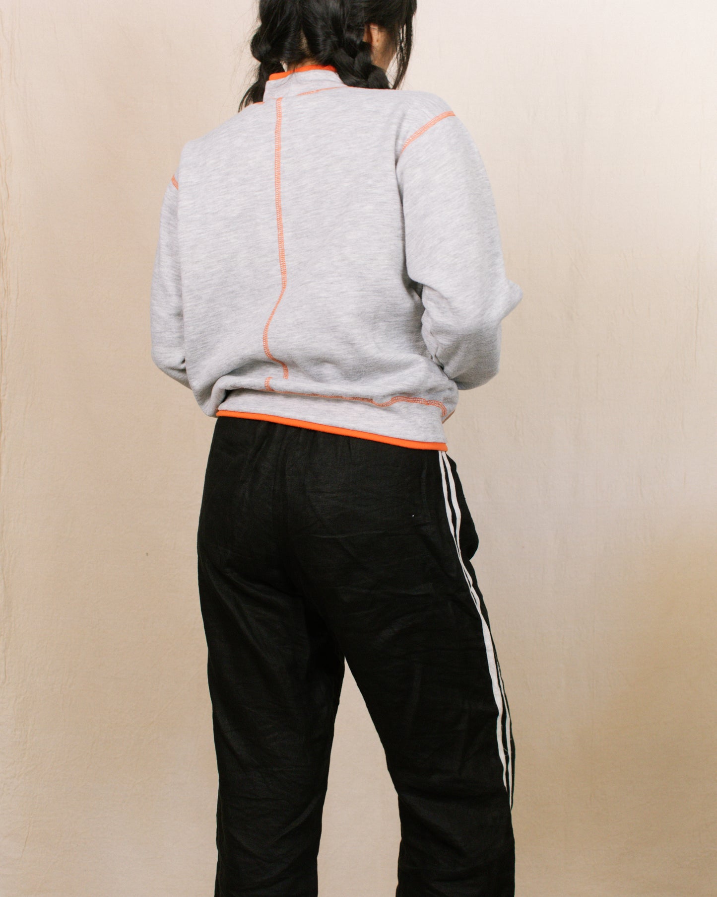 Vintage 70s Grey Sporty Sweatshirt | Size XS/S