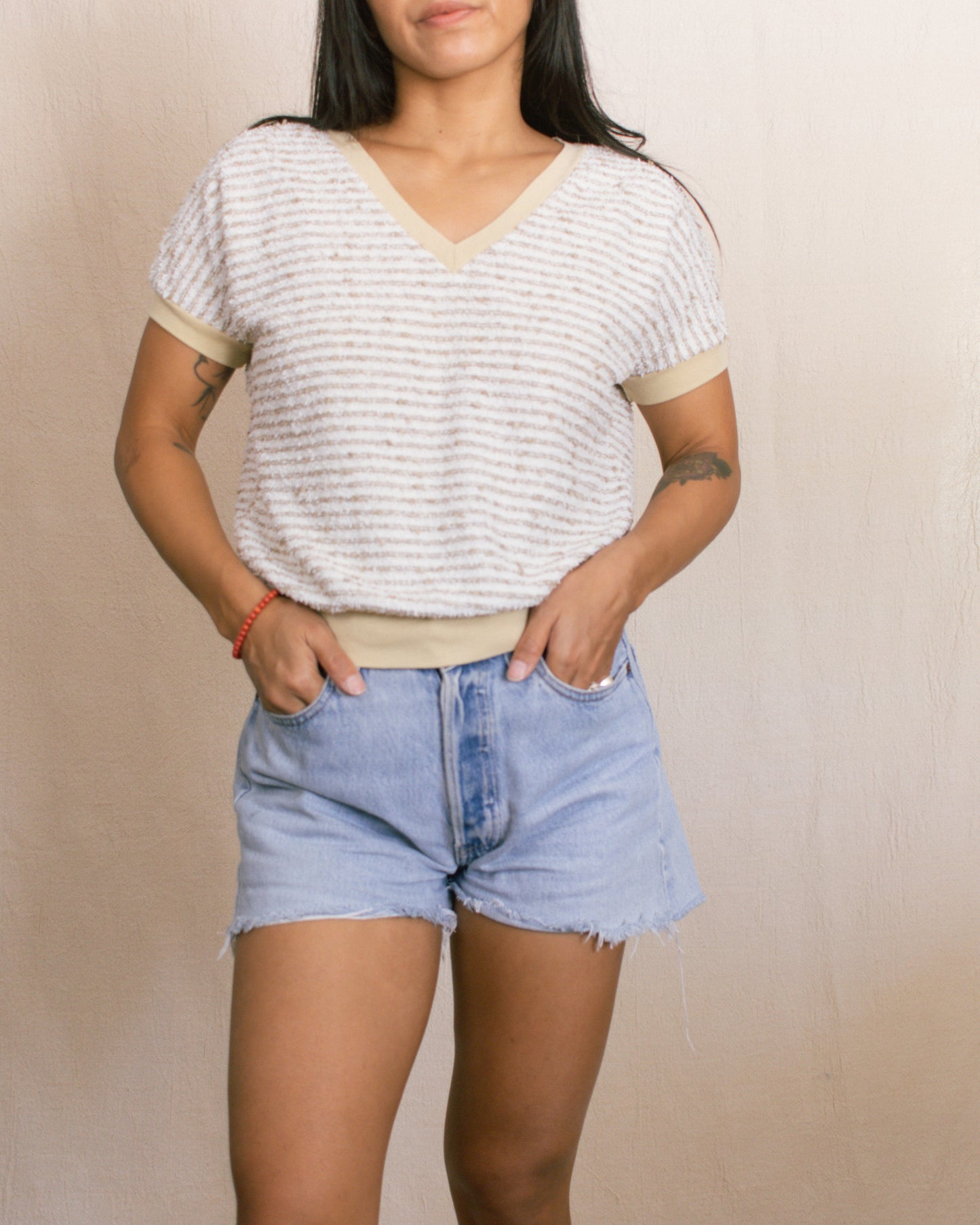 Vintage 70s Striped Top | Size Small-Medium