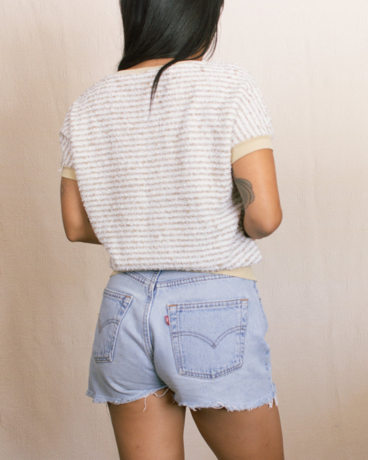 Vintage 70s Striped Top | Size Small-Medium
