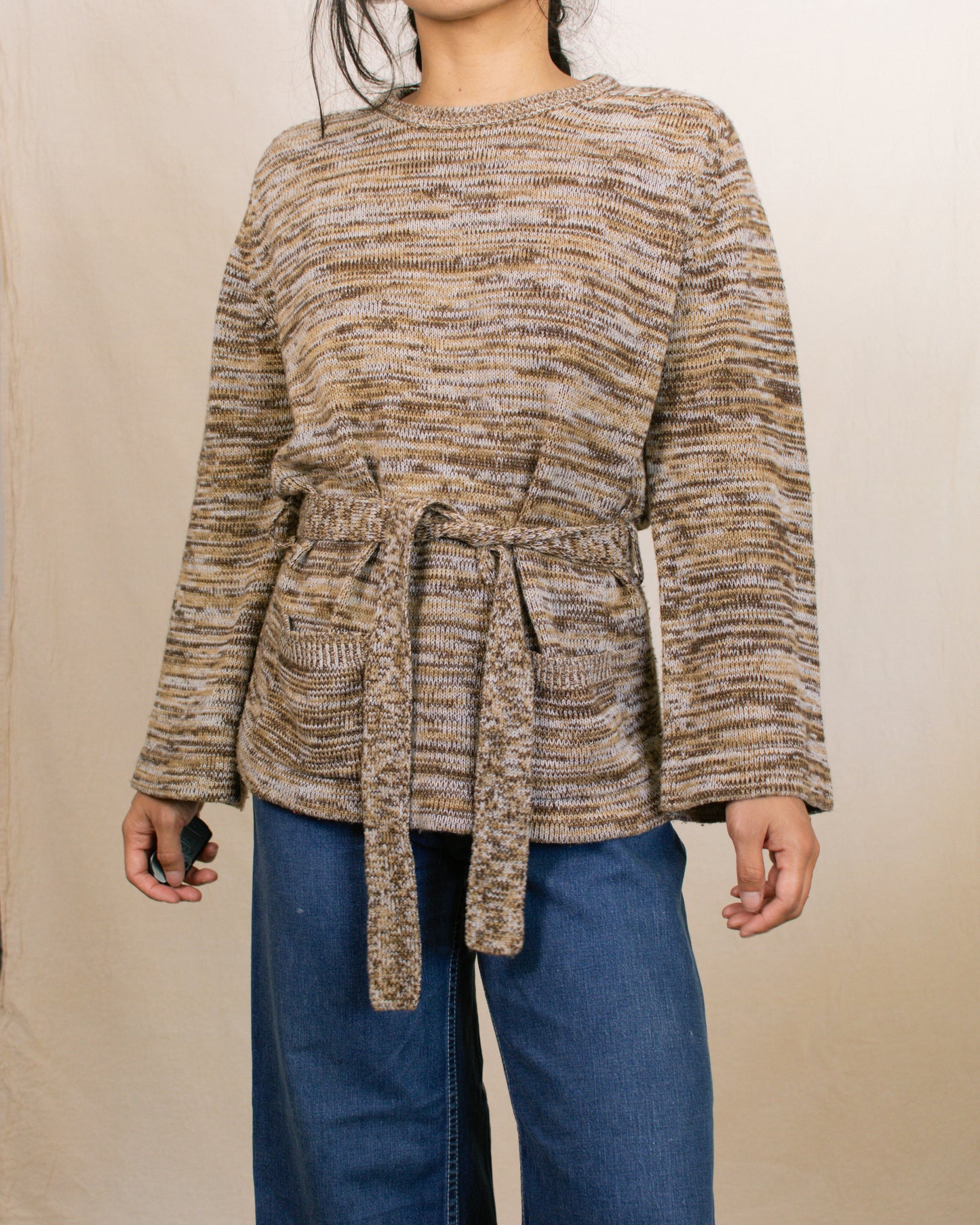 Vintage 60s Brown Tunic Sweater | Size Small-Medium