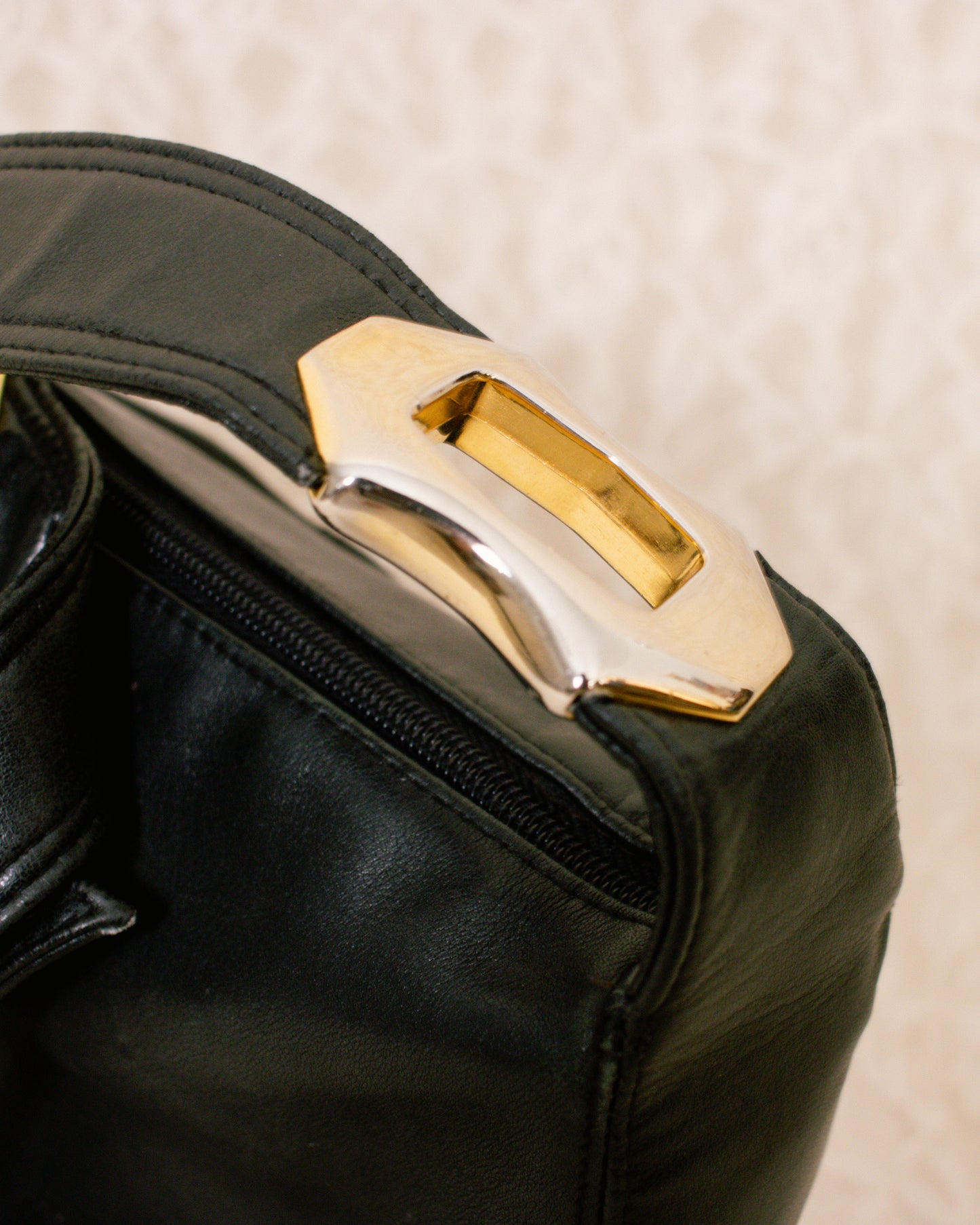 Vintage 90s Black Leather Purse
