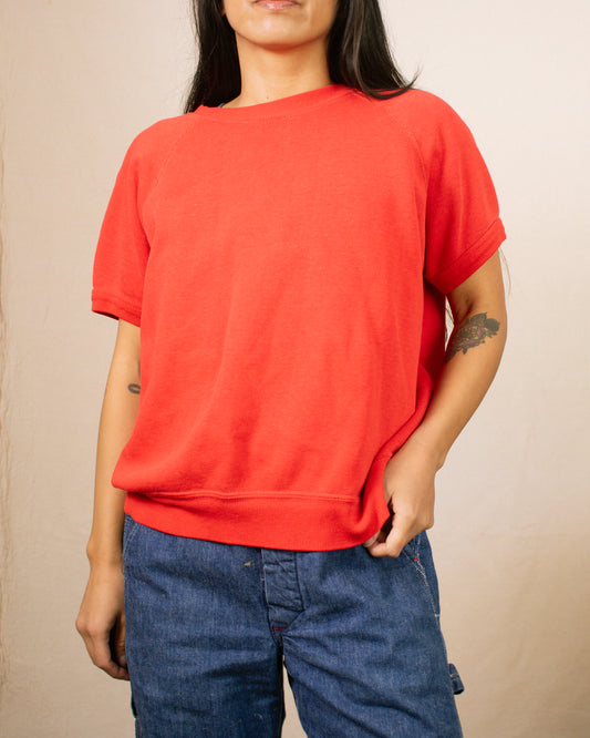 Vintage 80s Red Raglan Sweatshirt | Size M/L