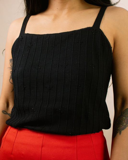Vintage 90s Silk Tank Top | Size Small