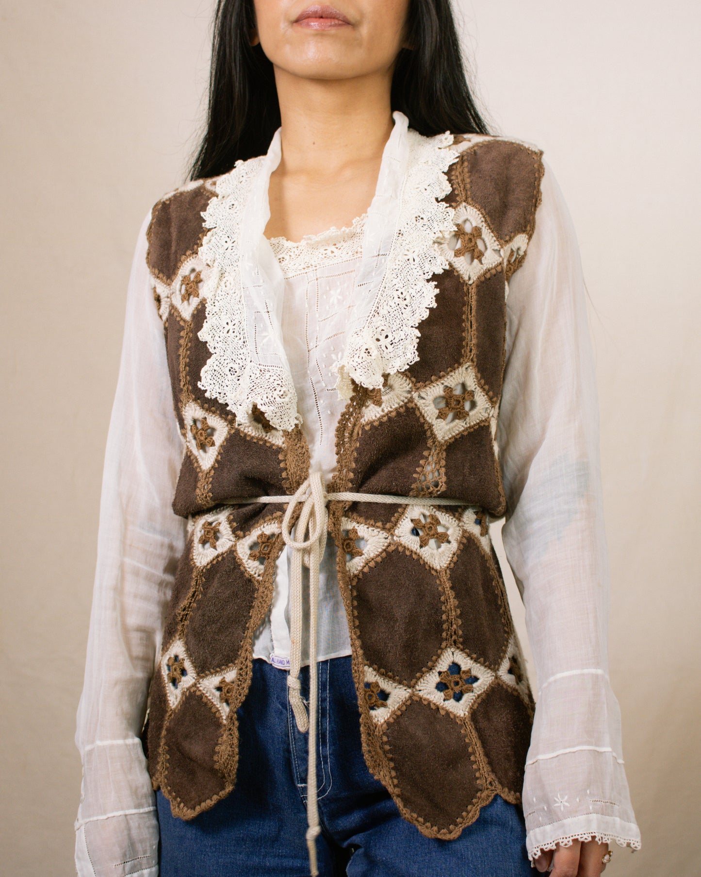 Vintage 70s Suede Vest | Size M/L