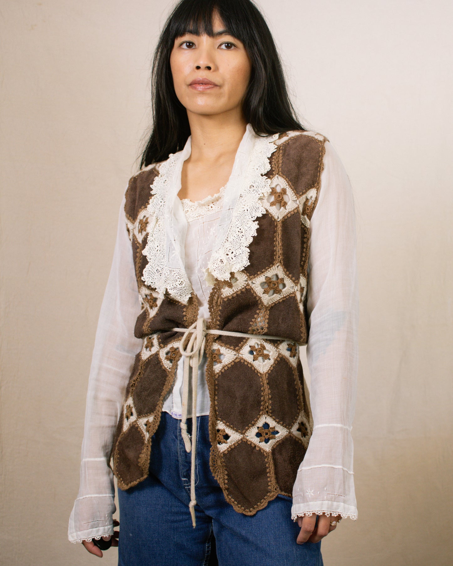 Vintage 70s Suede Vest | Size M/L