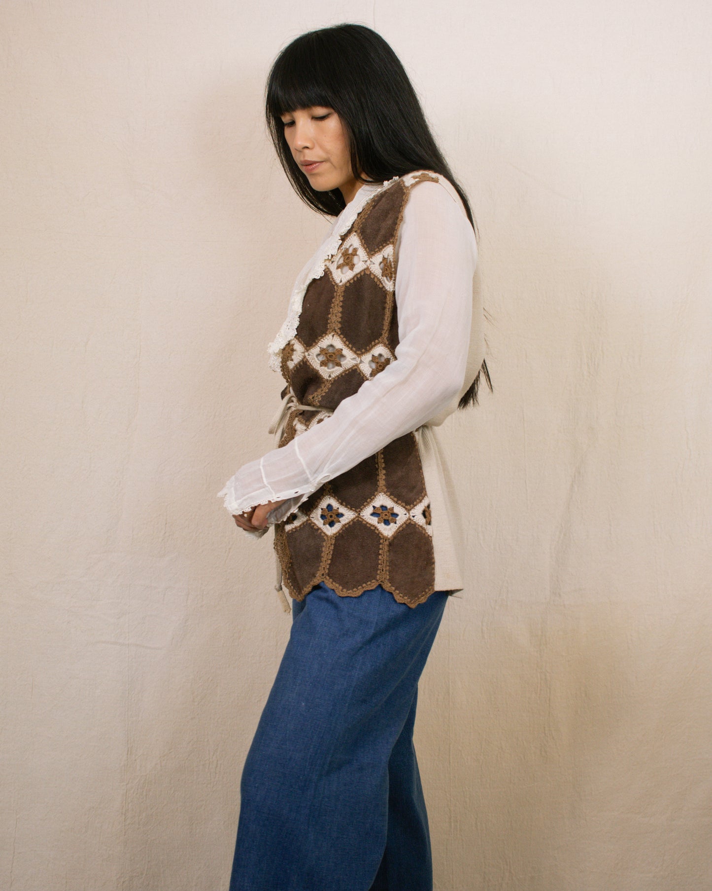 Vintage 70s Suede Vest | Size M/L