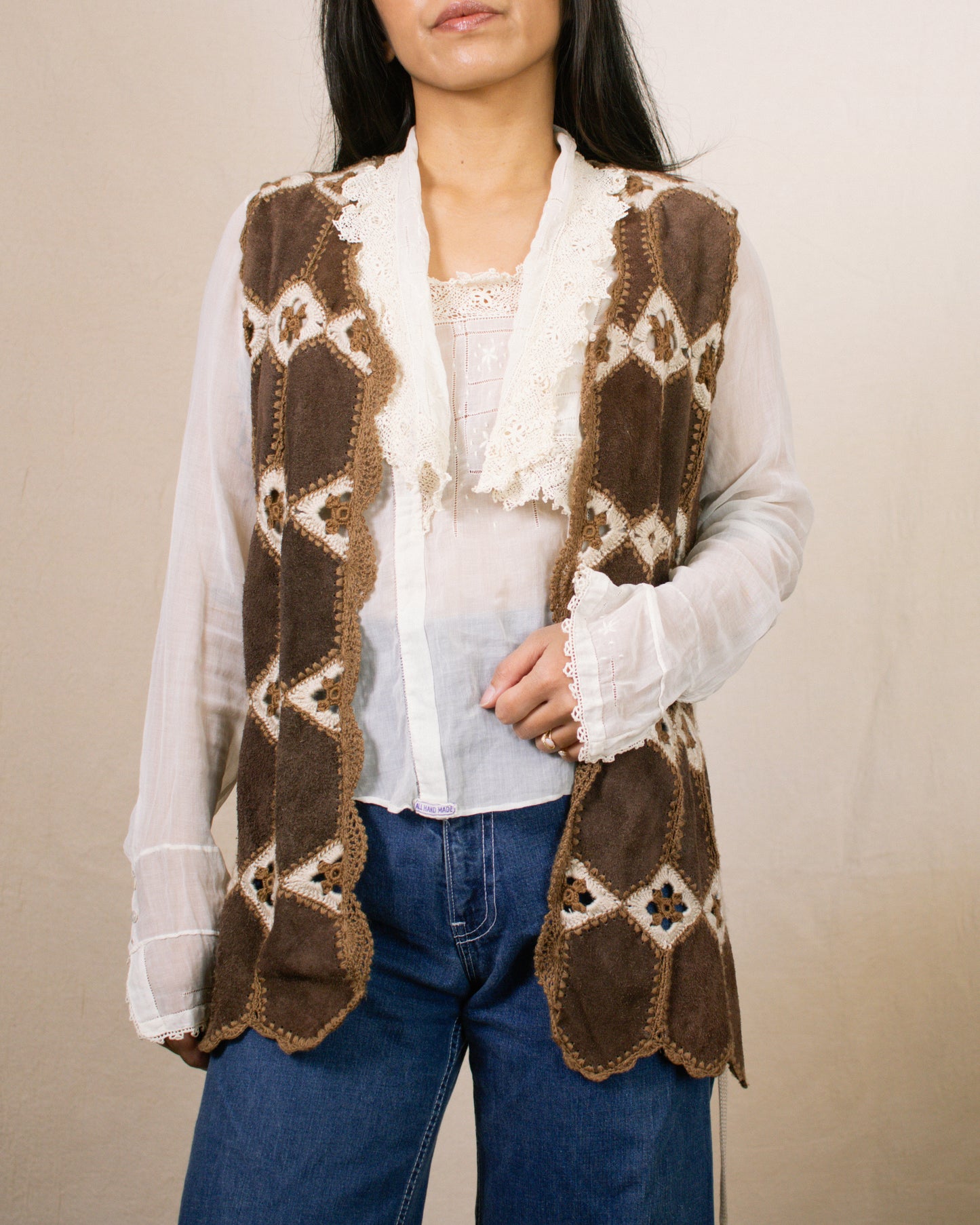 Vintage 70s Suede Vest | Size M/L