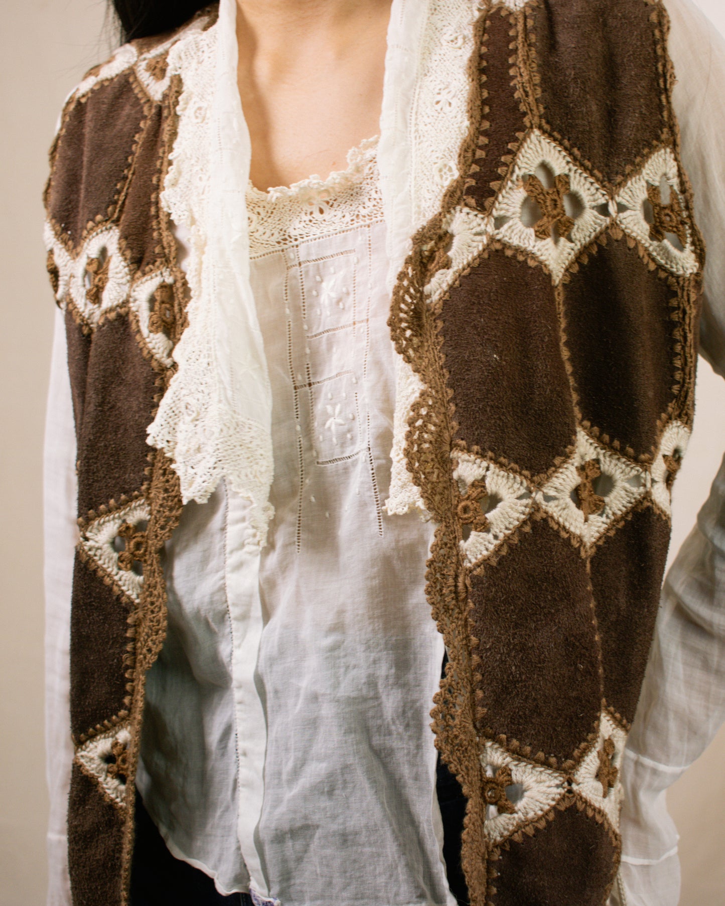 Vintage 70s Suede Vest | Size M/L