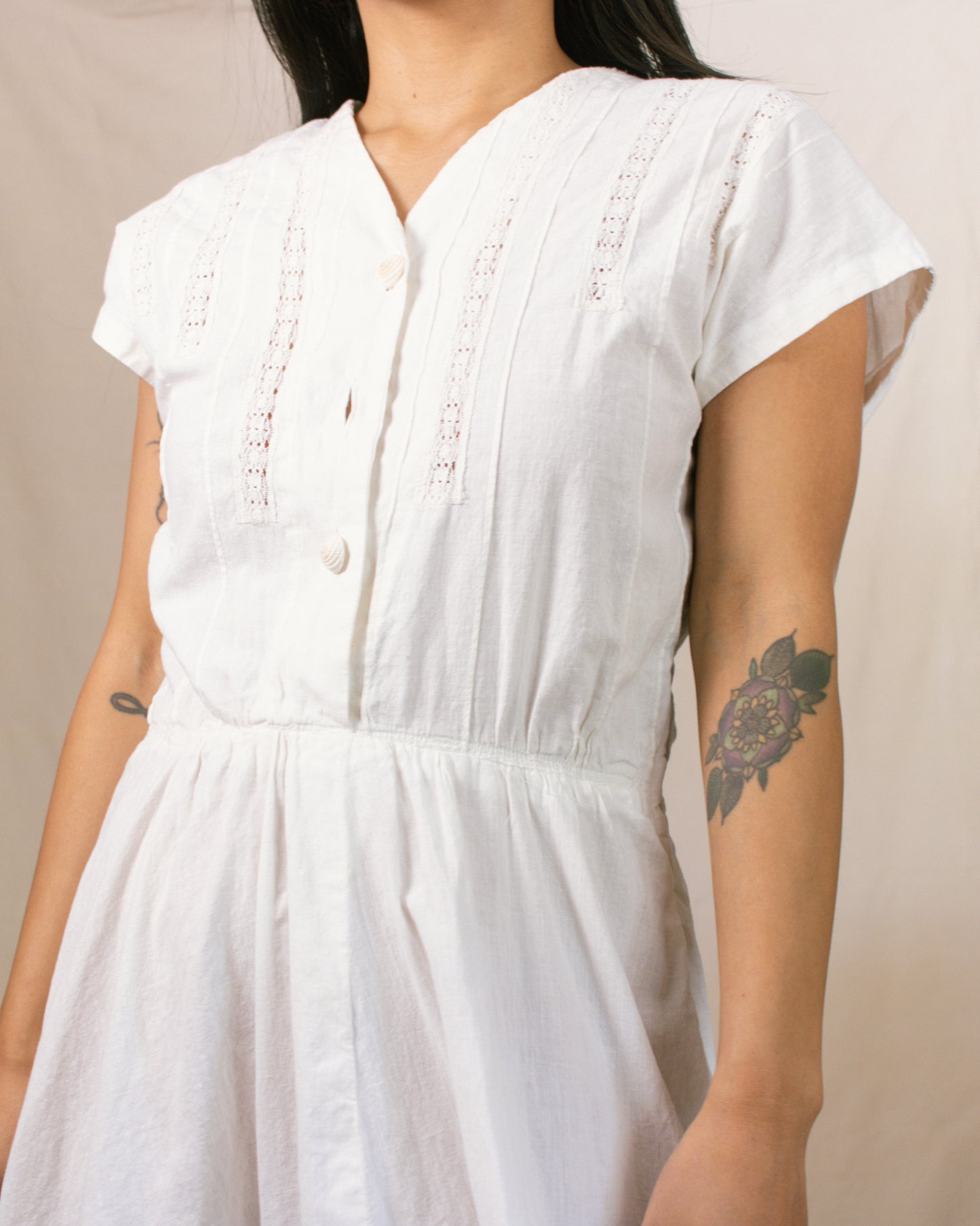 Vintage 50s White House Dress | Size M-L
