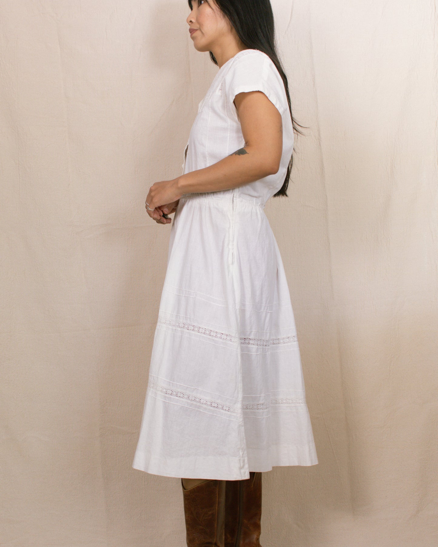 Vintage 50s White House Dress | Size M-L