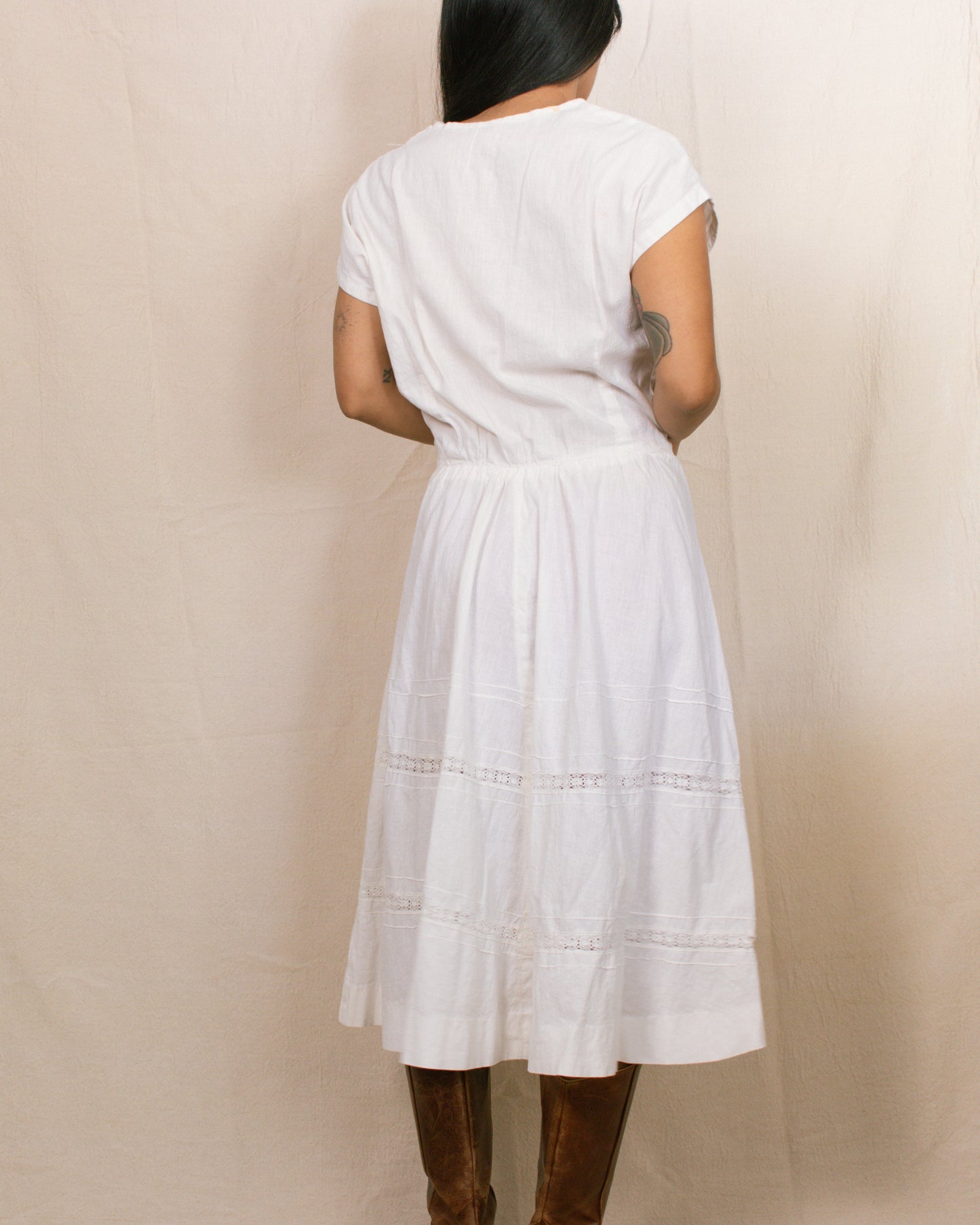 Vintage 50s White House Dress | Size M-L