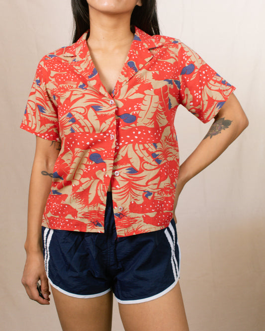 Vintage 80s Tropical Shirt | Size Small