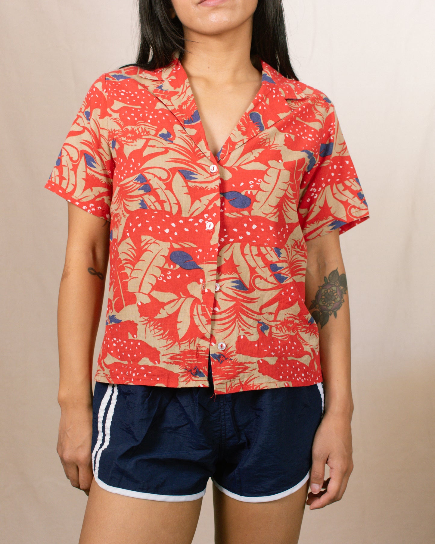 Vintage 80s Tropical Shirt | Size Small