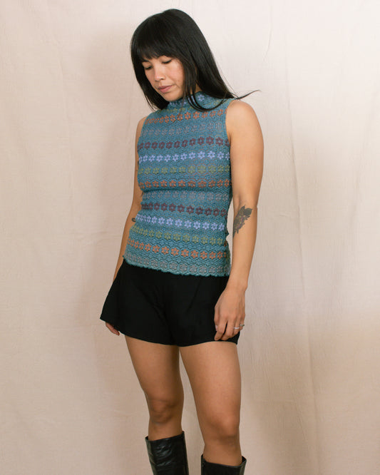 Vintage 90s Floral Top | Size XS/S