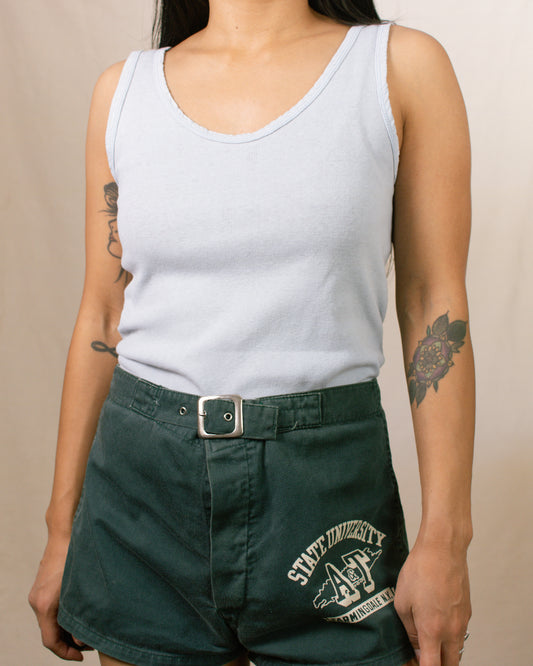 Vintage 70s Baby Blue Tank Top | Size Small