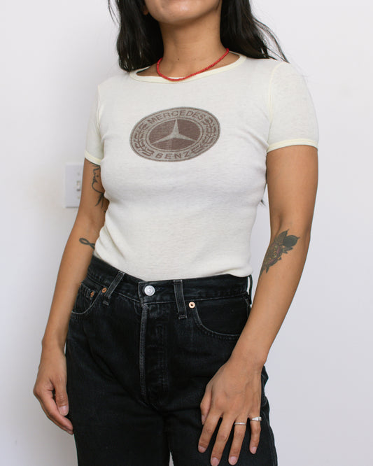 Vintage 70s Mercedes Shirt | Size XS