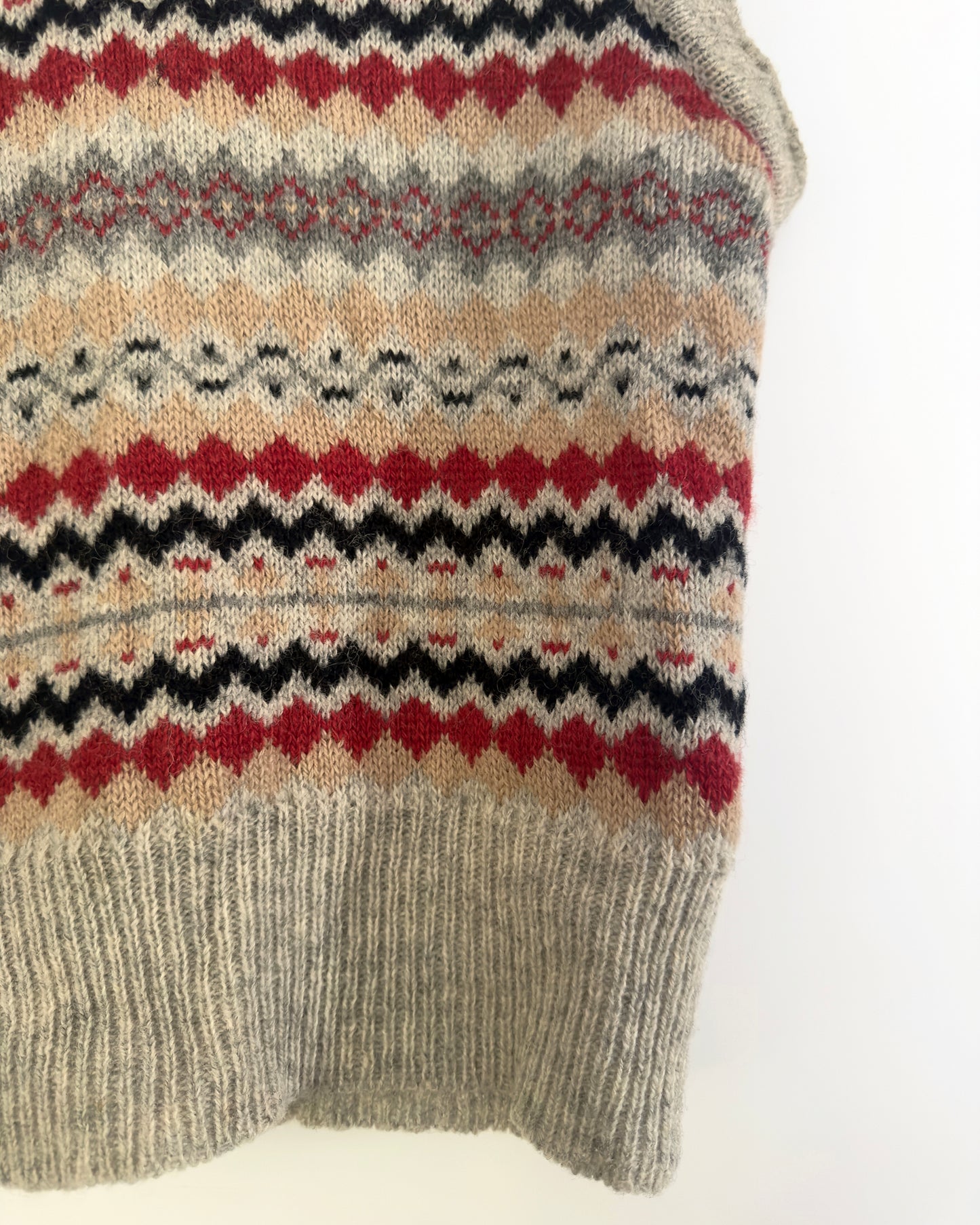 Vintage 60s Patterned Vest | Size Small