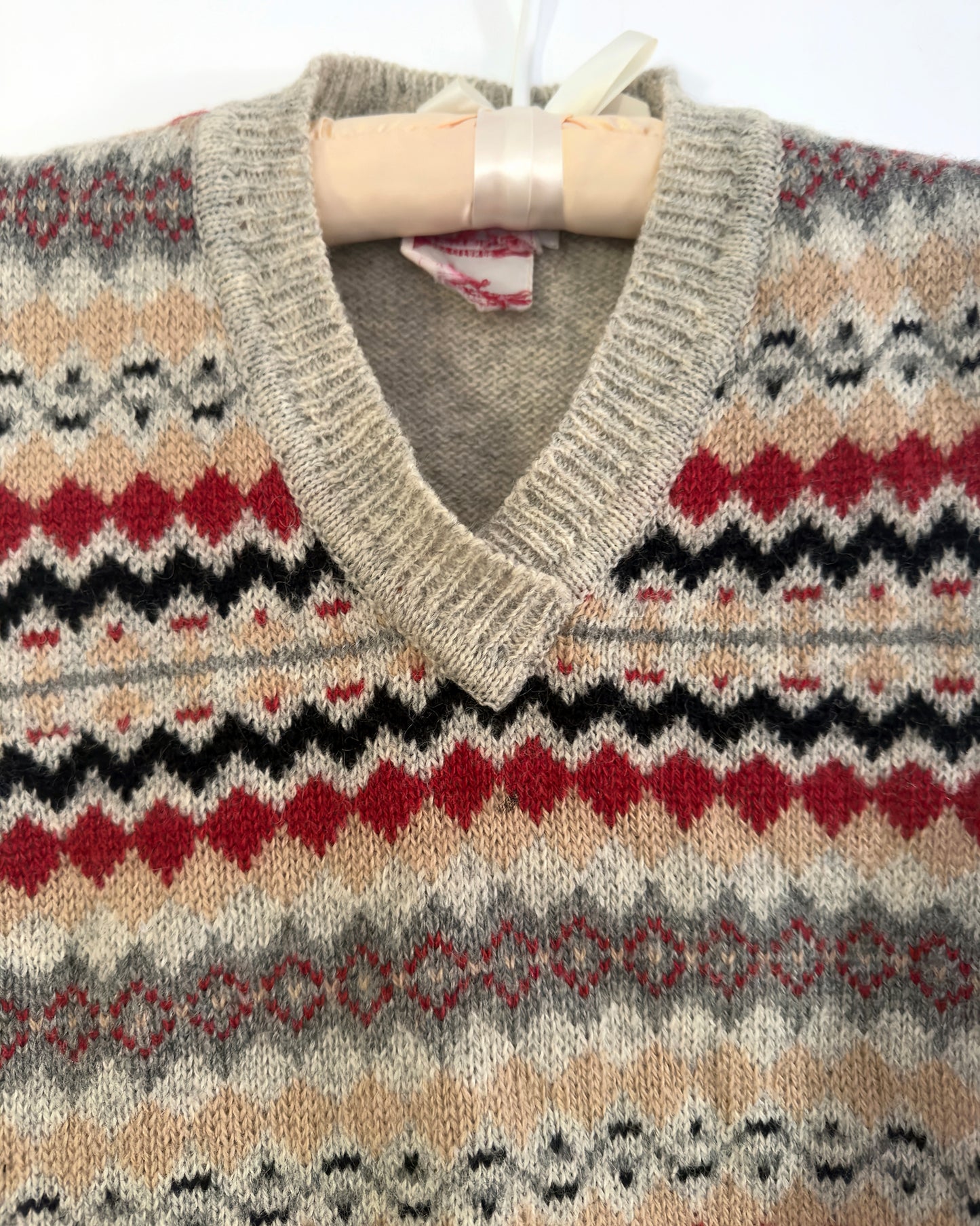 Vintage 60s Patterned Vest | Size Small