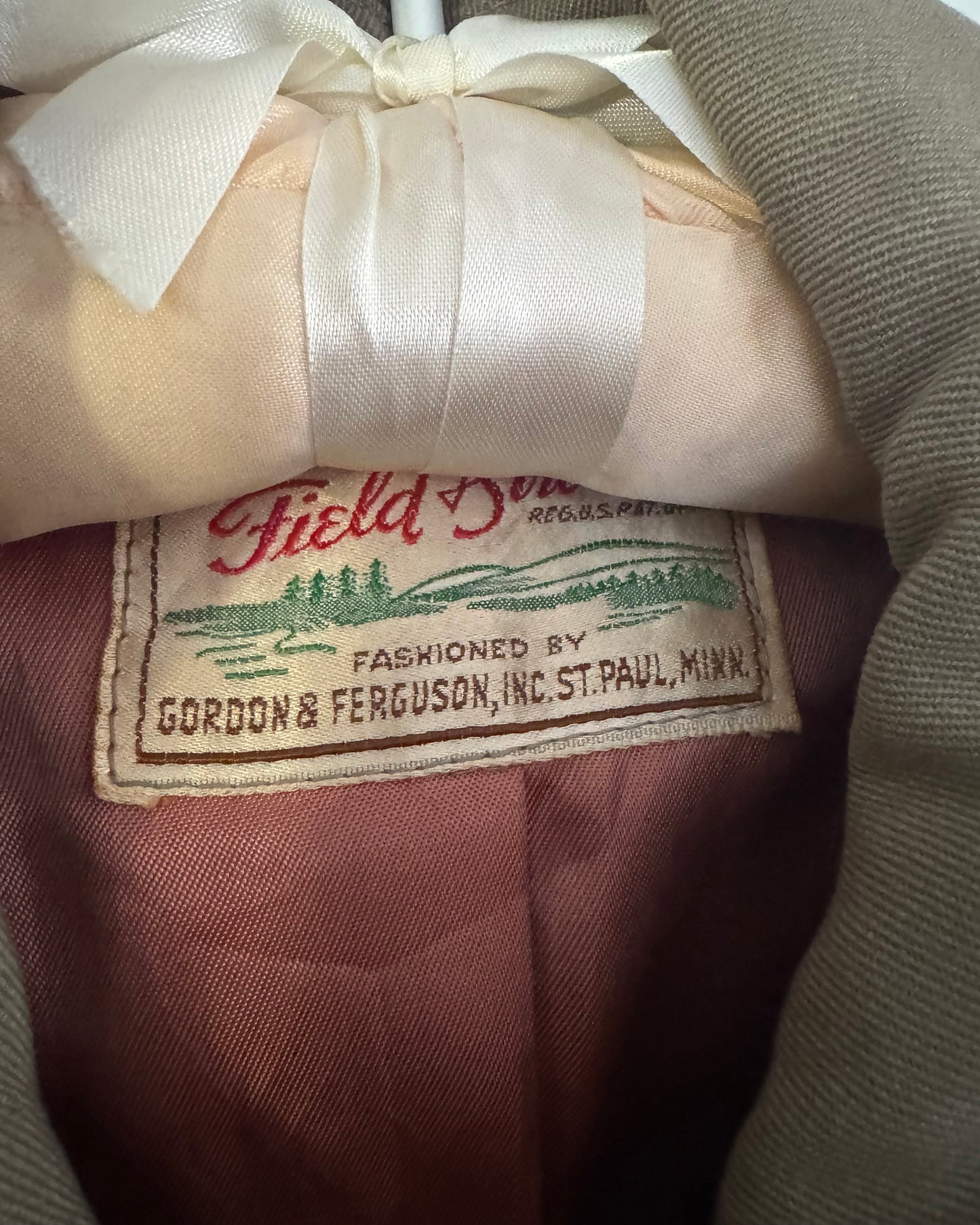 Vintage 50s Unisex Taupe Jacket | Women's Large, Men's S/M