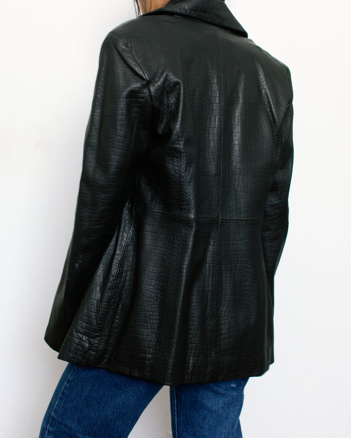 Vintage 90s Leather Jacket | Size Small
