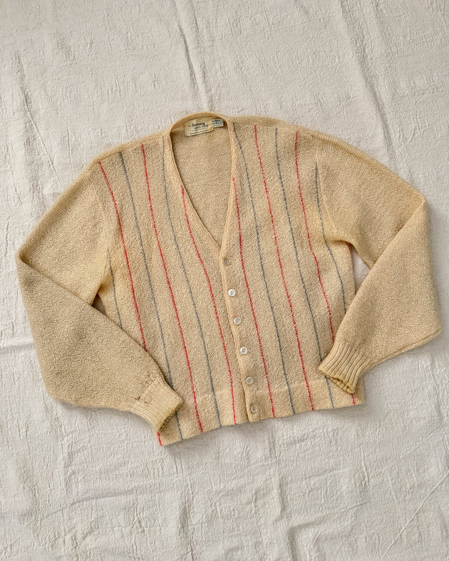 50s/60s Mohair Cardigan | Unisex Large