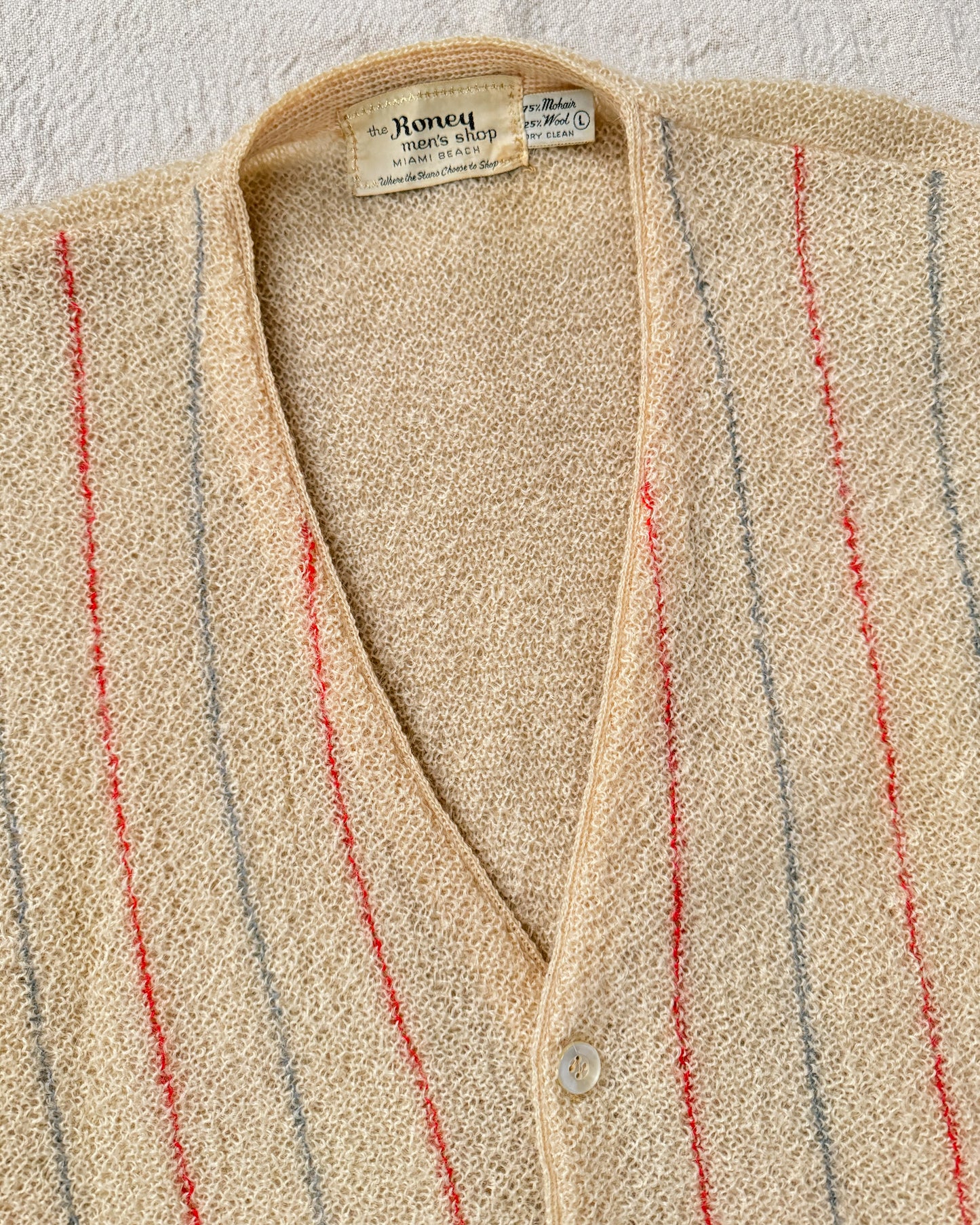 50s/60s Mohair Cardigan | Unisex Large