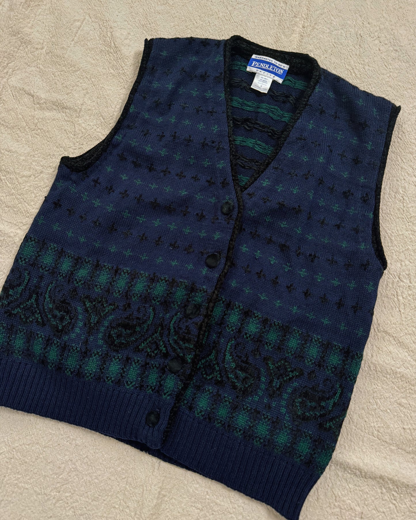 90s Pendleton Wool Vest | Small