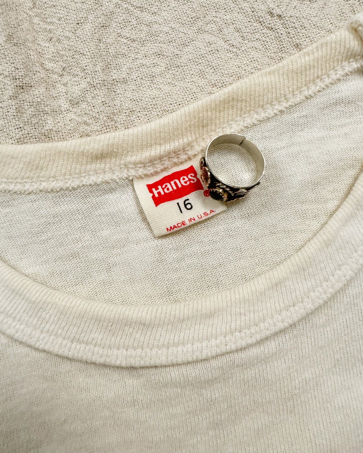 70s Hanes White Shirt | XS/Small