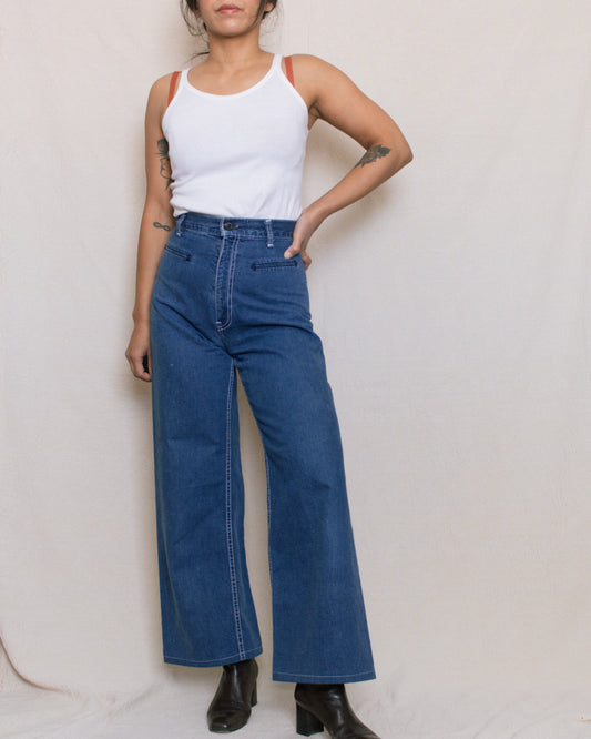 Vintage 70s Levi's Wide Leg Jeans | Size 25”