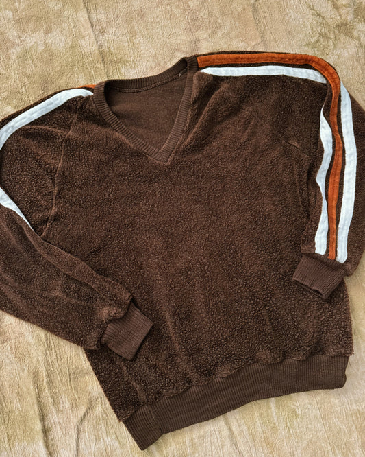 70s Men's Brown Terry Sweater | Medium