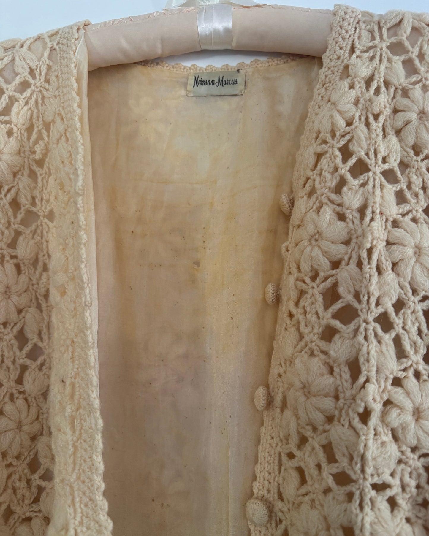 Vintage 70s Floral Tassel Cardigan | Size S/M