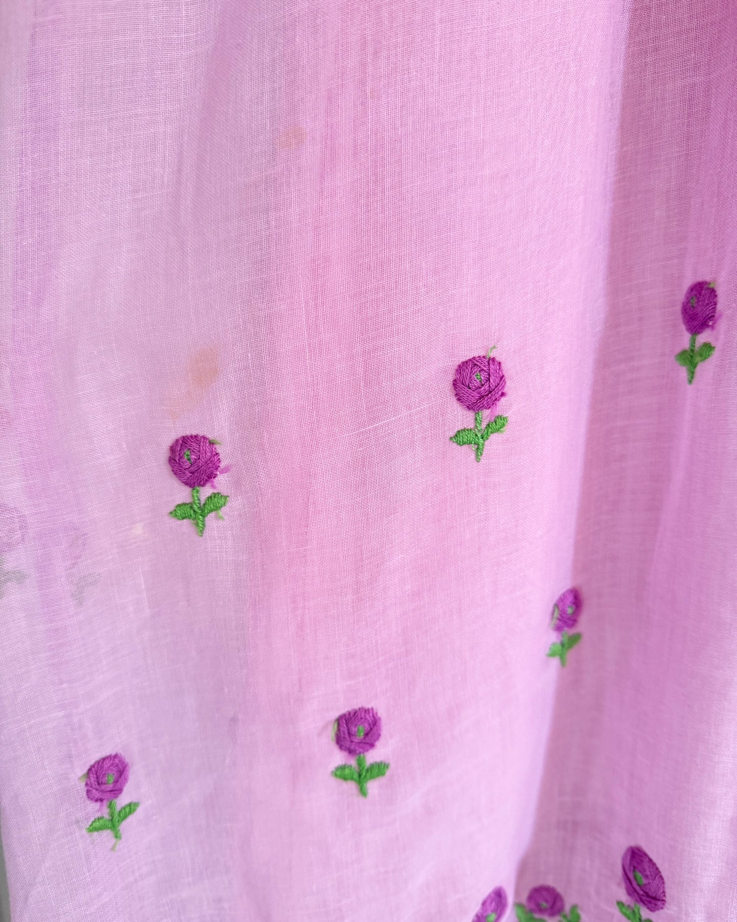 Vintage 50s/60s Lavender Floral Dress | Size Small