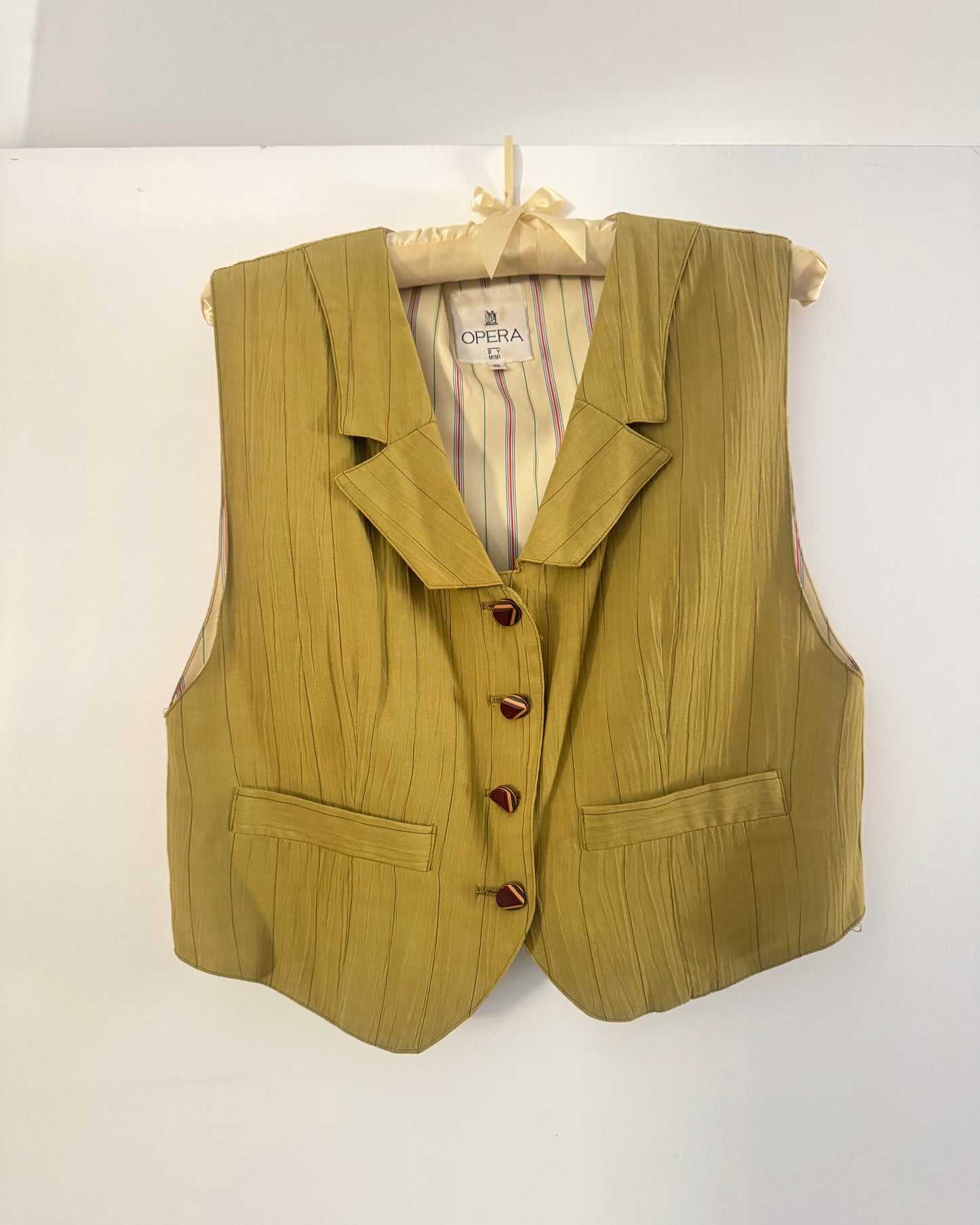 Vintage 80s Green Vest | Size S-M