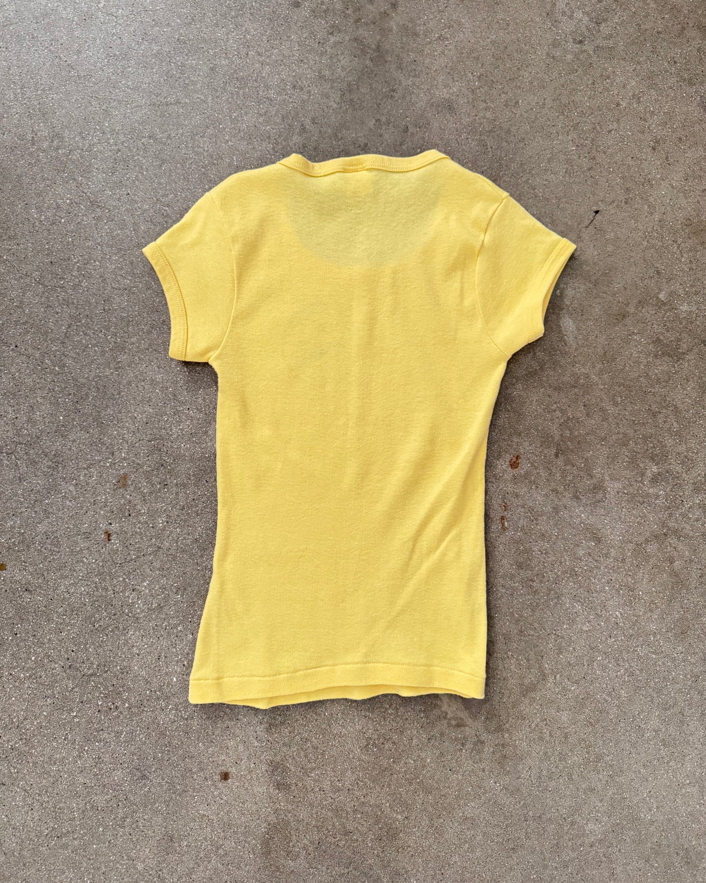 Vintage 70s Yellow Hawaii Dive Shirt | Size XS/S