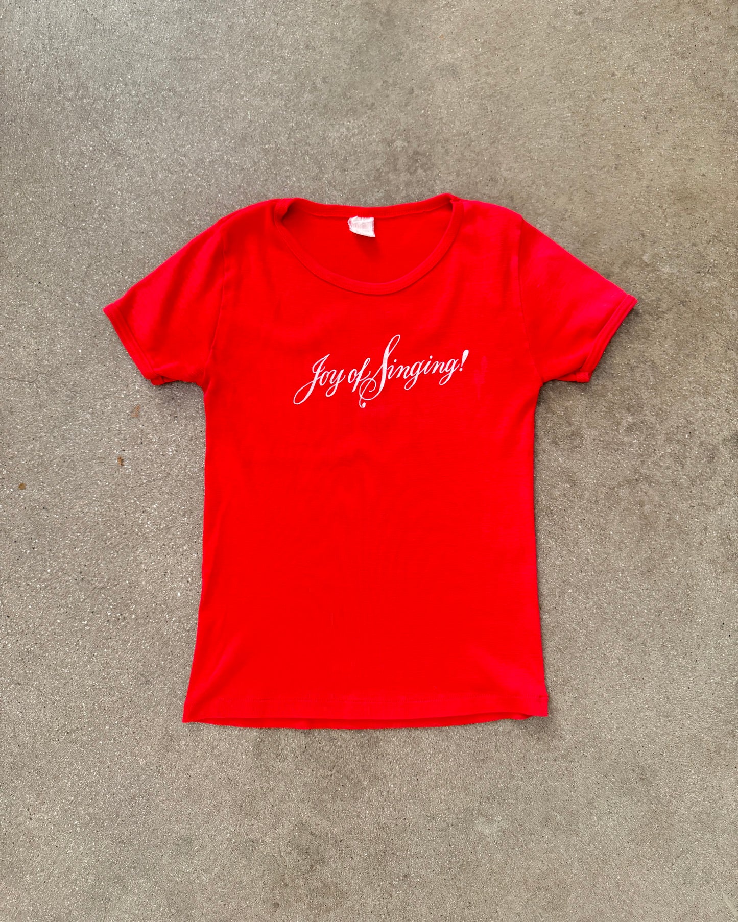 Vintage 70 Red "Joy of Singing" Shirt | Size Small