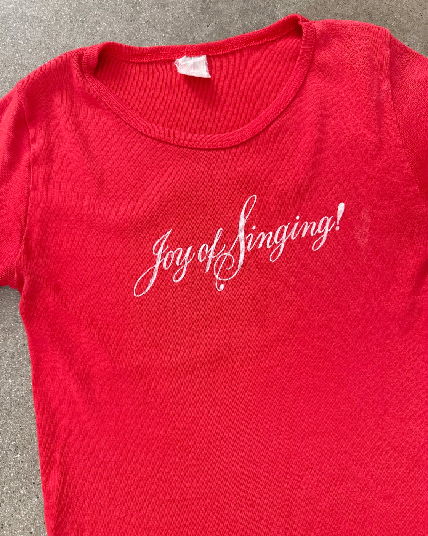 Vintage 70 Red "Joy of Singing" Shirt | Size Small