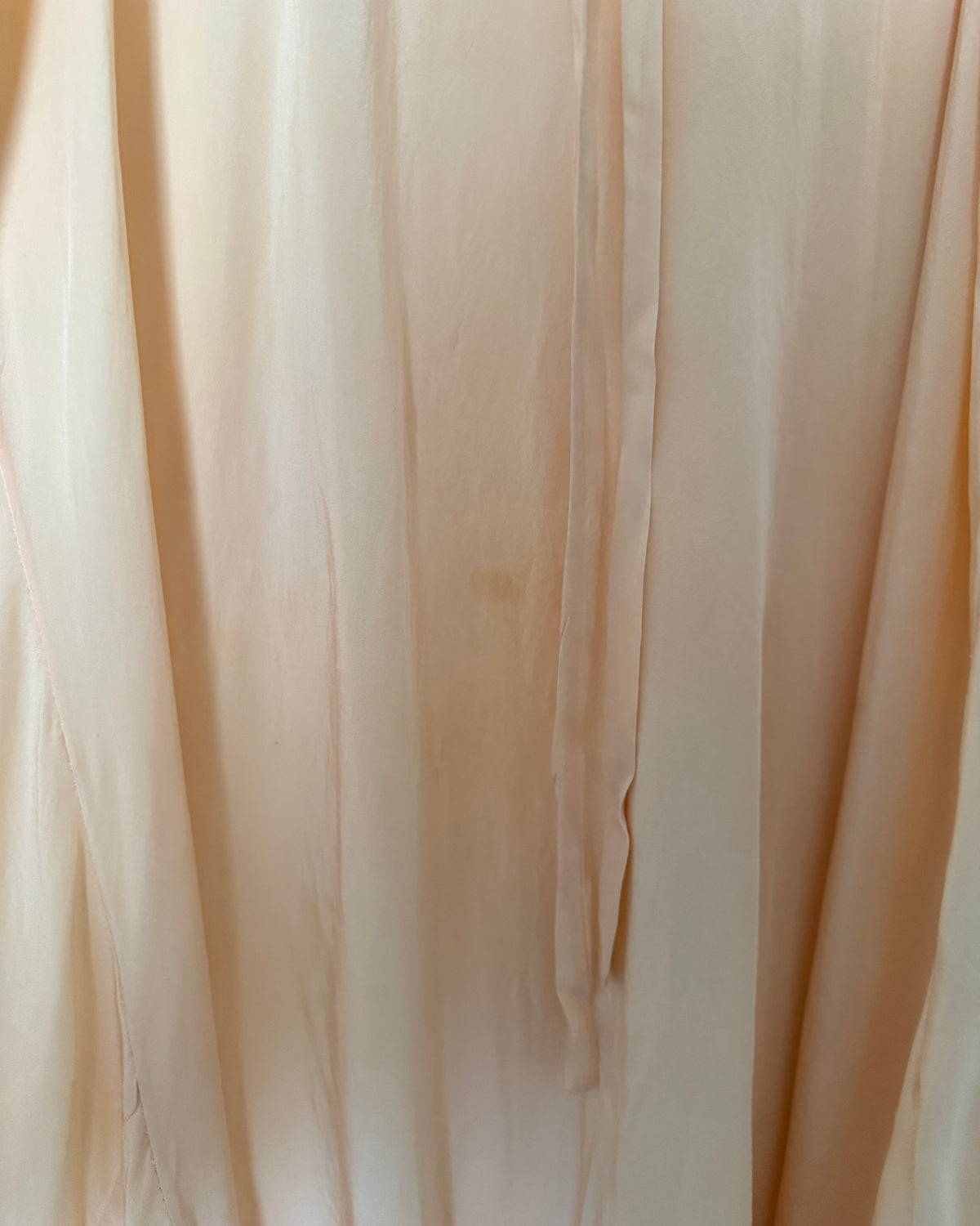 Vintage 30s/40s Peach Silk Bias Cut Dress | Size Large