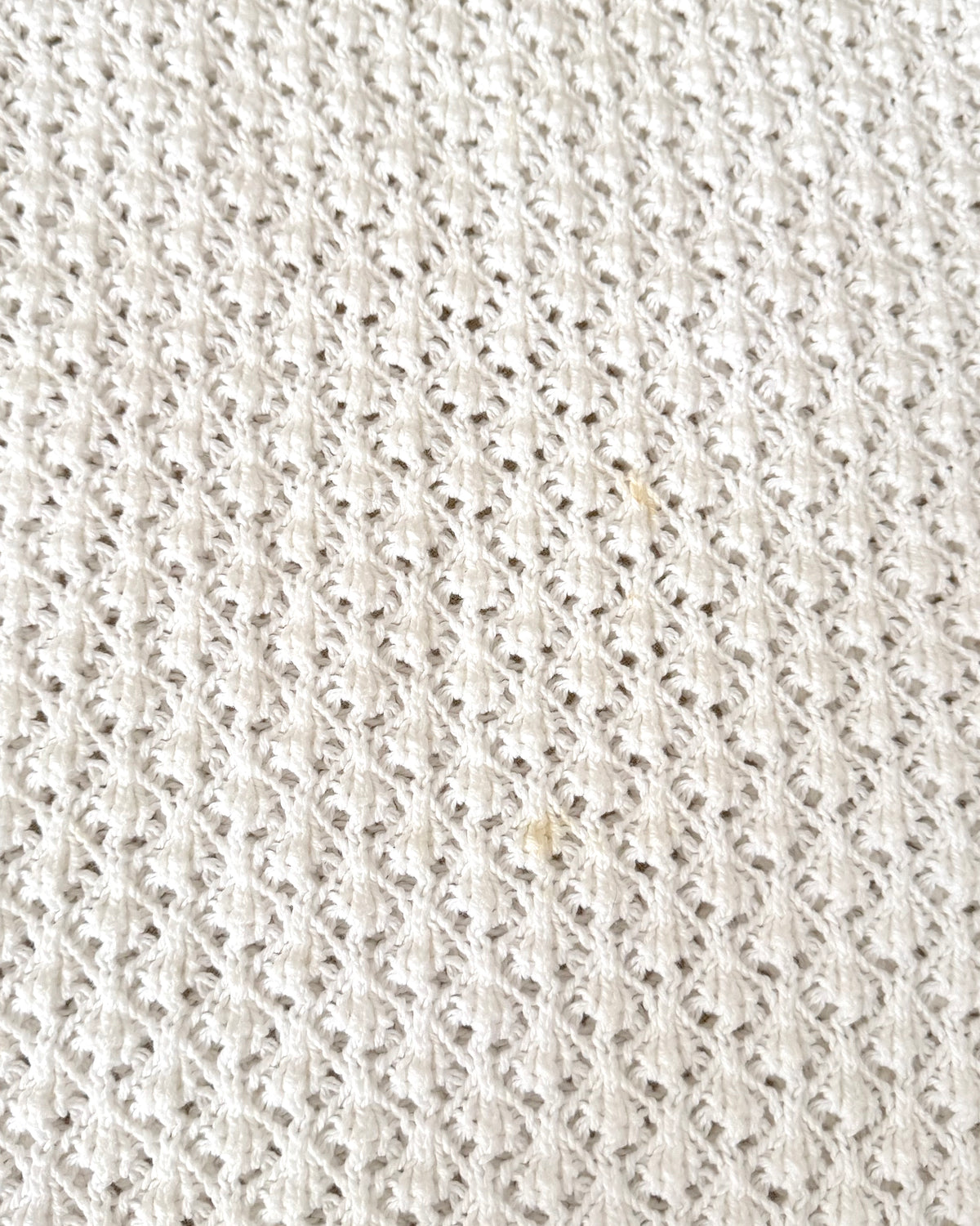 Vintage 90s White Knit Sweater | Size S-M