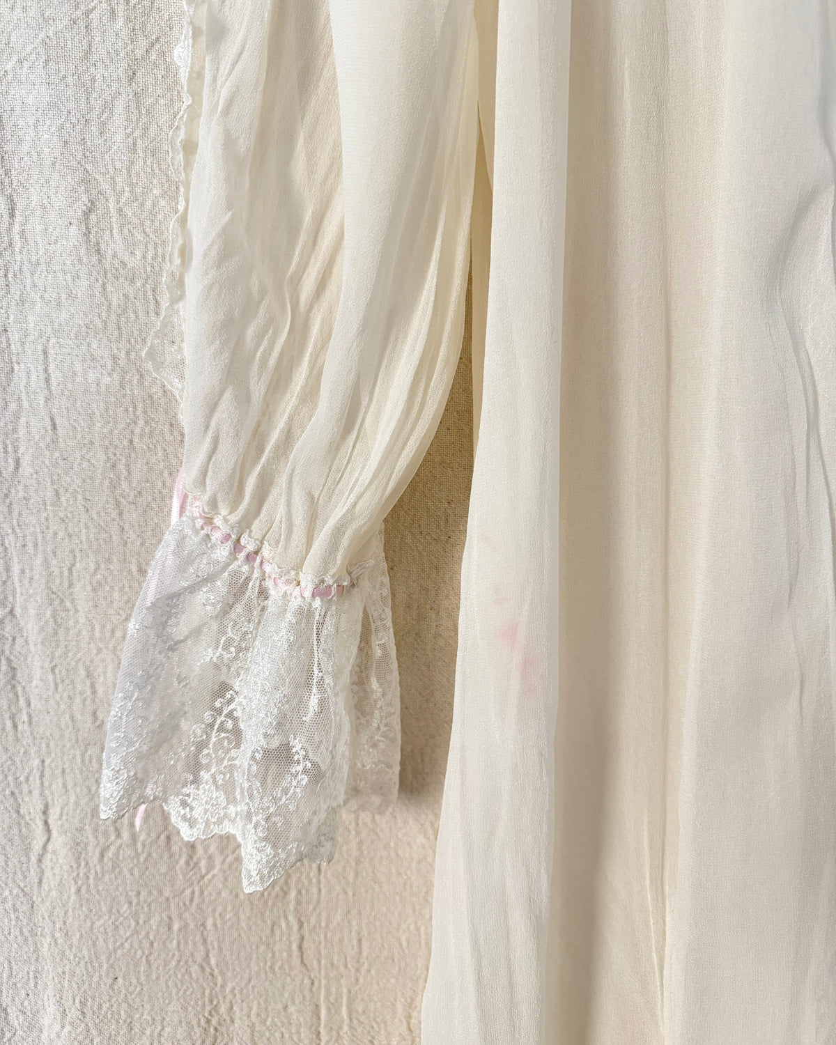 Vintage 80s Neiman Marcus Lace Bed Robe | Size S-L
