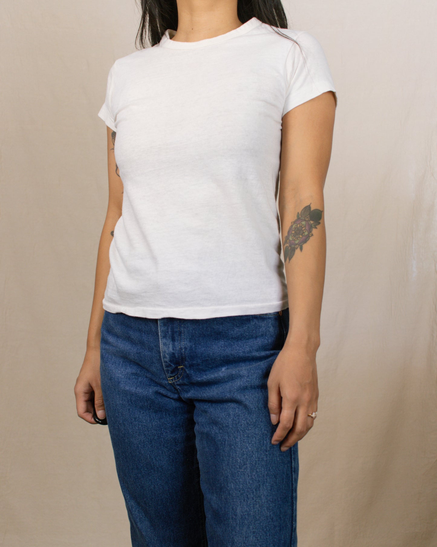 70s Hanes White Shirt | XS/Small