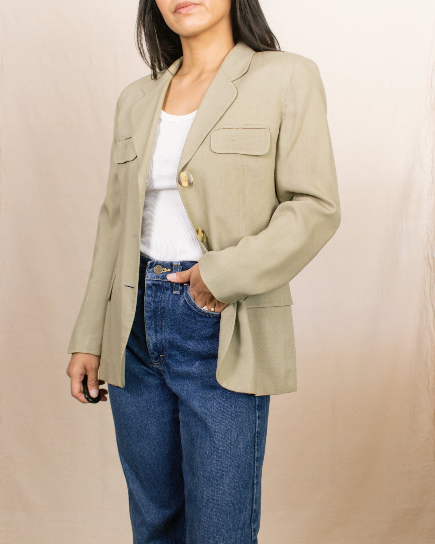 70s Taupe Blazer | Small