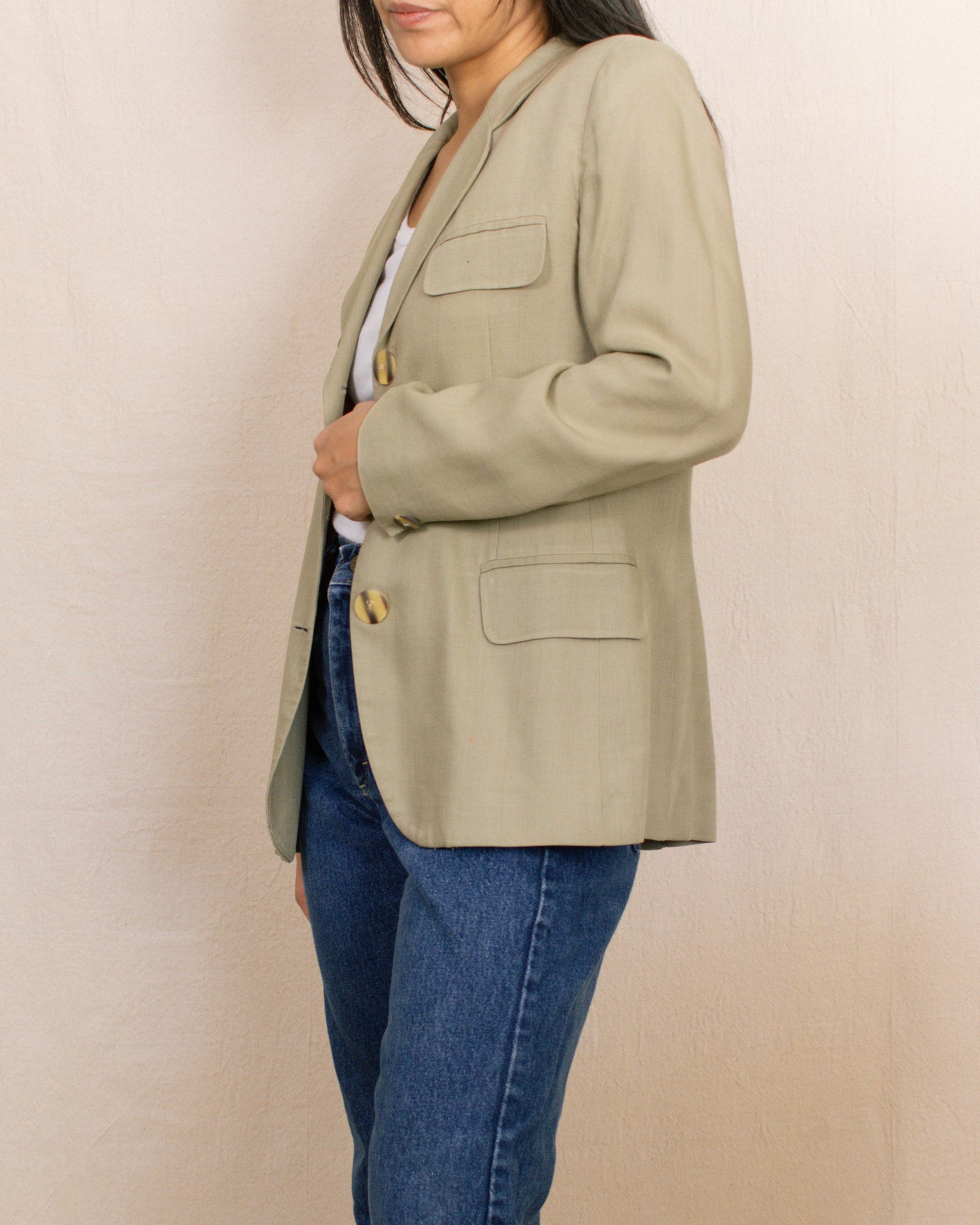 70s Taupe Blazer | Small