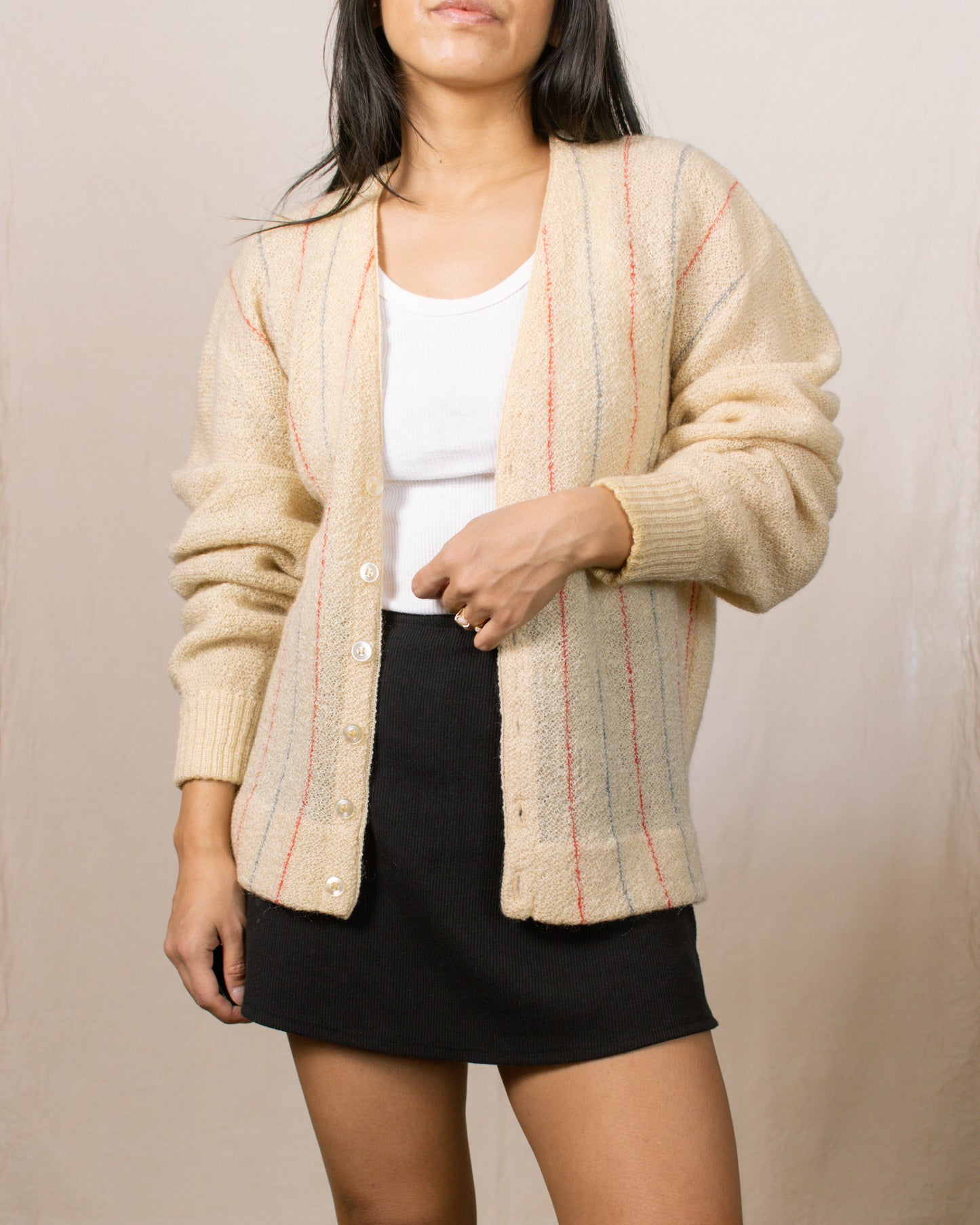 50s/60s Mohair Cardigan | Unisex Large