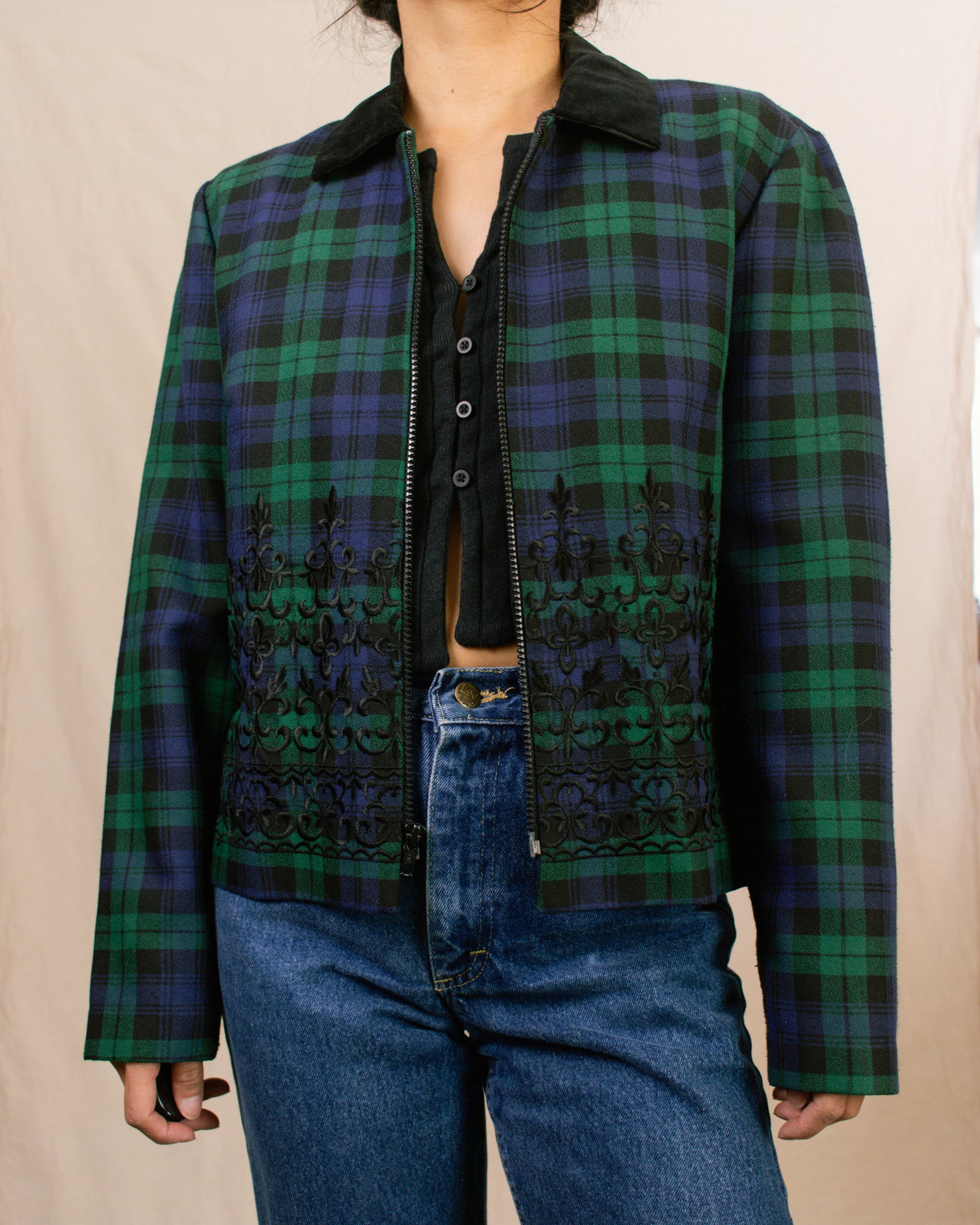 60s Plaid Jacket | Small/Medium