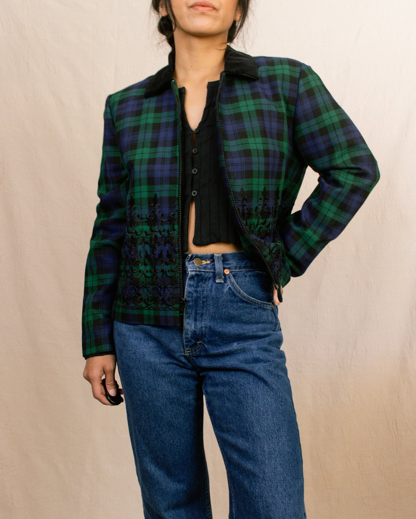 60s Plaid Jacket | Small/Medium